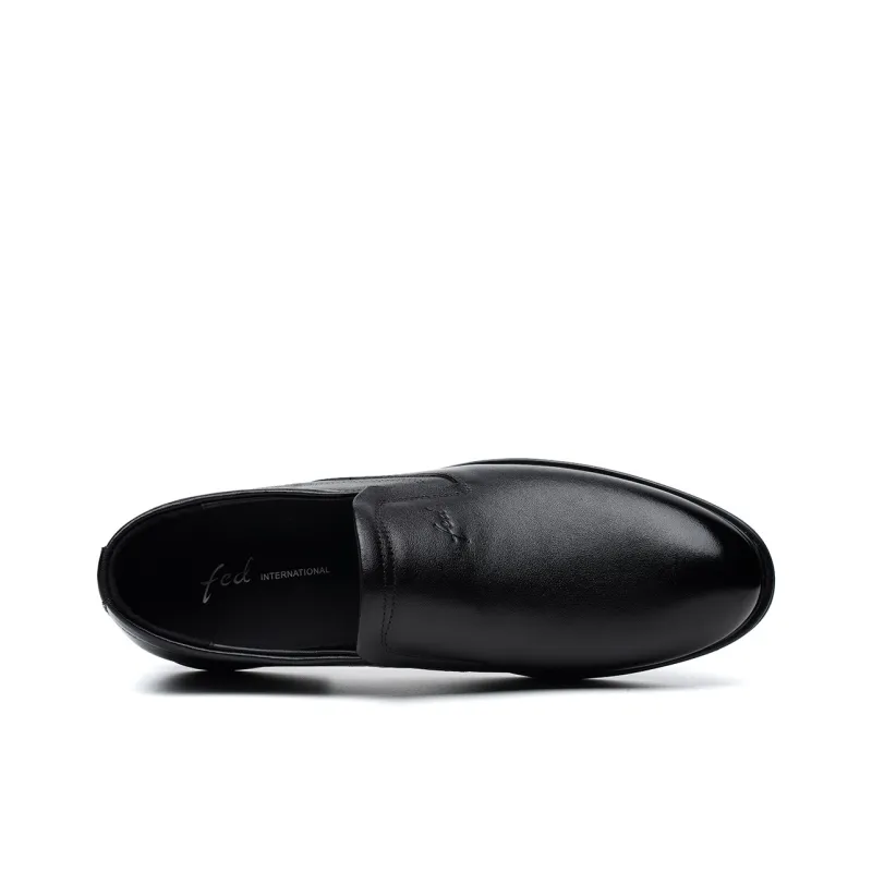 FED Business Formal Leather Shoes Casual Shoes Men's Black-4