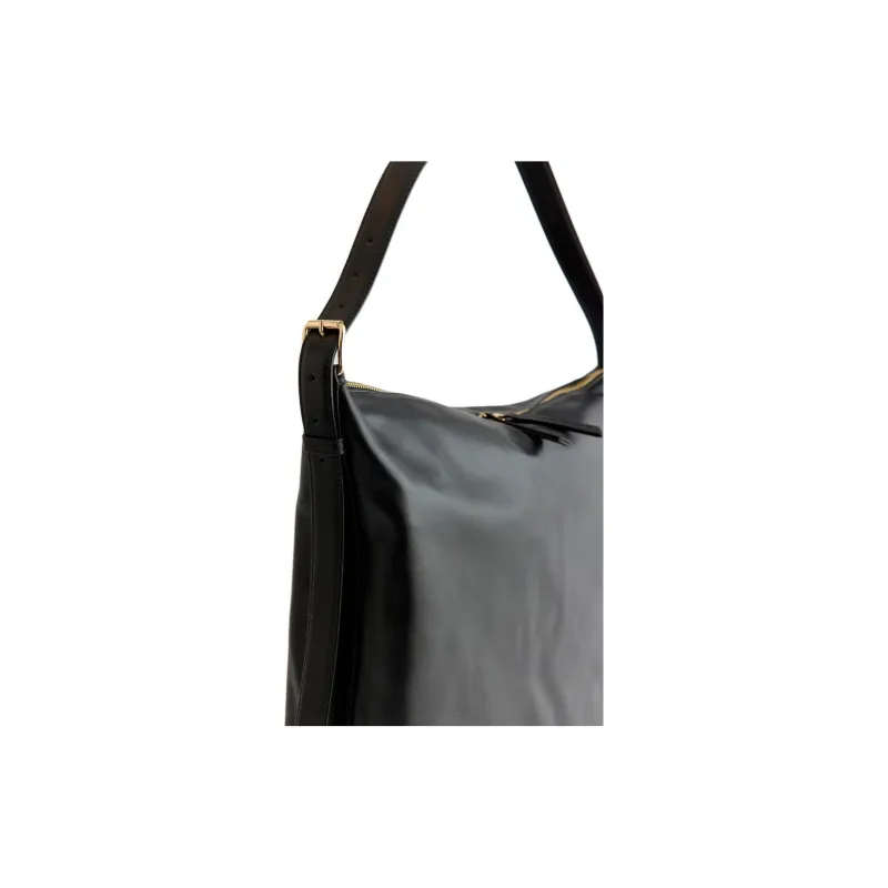 A.P.C Cow Leather Shoulder Bag Tubas Women's Black-3