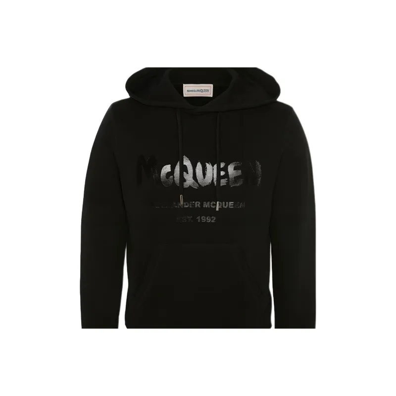Alexander McQueen Graffiti Logo print Hoodie-5