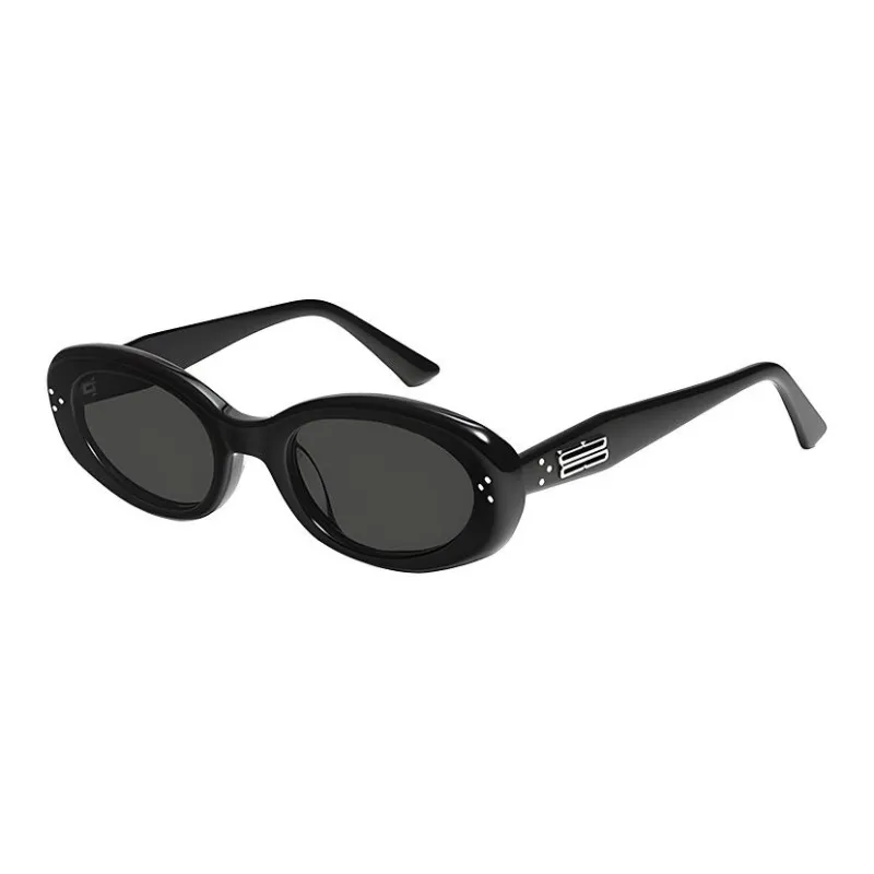 CAPONI TR/Memory Plastic Cat Eye Sunglasses Unisex Black-0