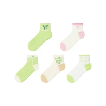 Crabsecret Ankle Socks Women's 5 Pack