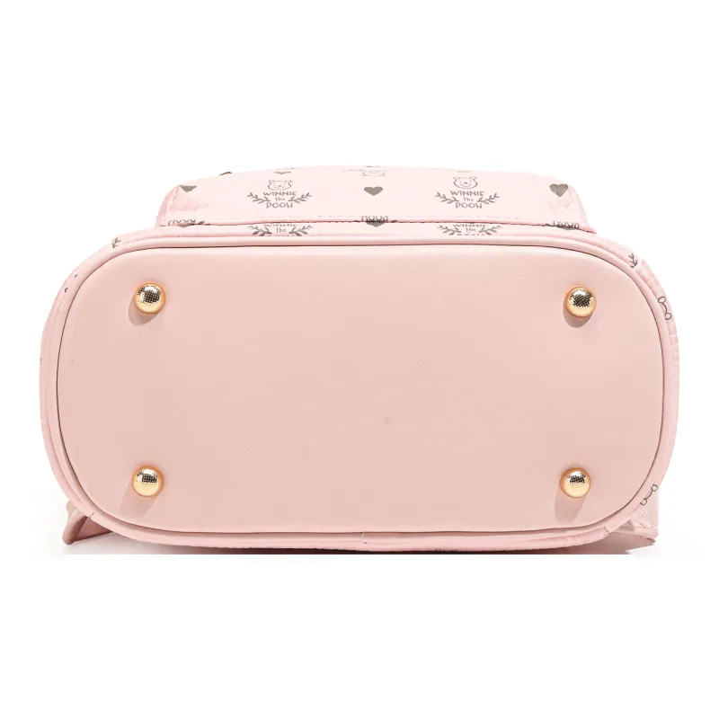 Disney Winnie The Pooh Series PVC Heartfelt Refined Box Backpack Women's Pink-4