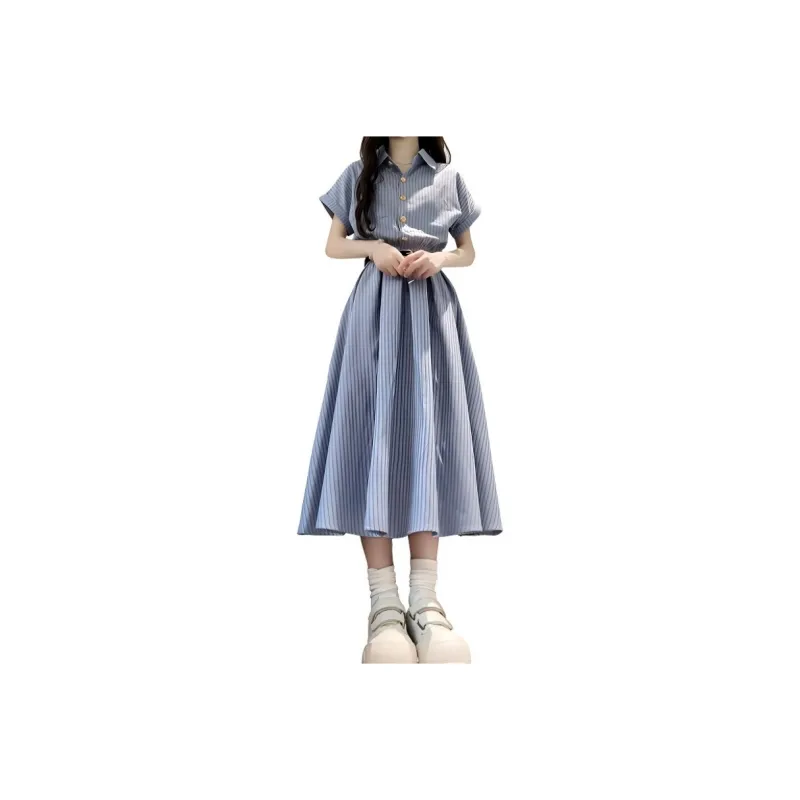 GUOZHEN Short Sleeved Dress Women's-0