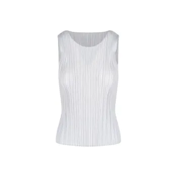 PLEATS PLEASE ISSEY MIYAKE Tank Top Women's Beige