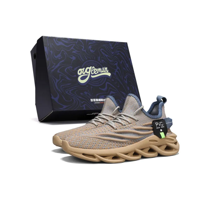 OUGLEMEN Slip Resistant, Abrasion Resistant, Breathable, Lightweight Low Top Casual Shoes Men's Box-6