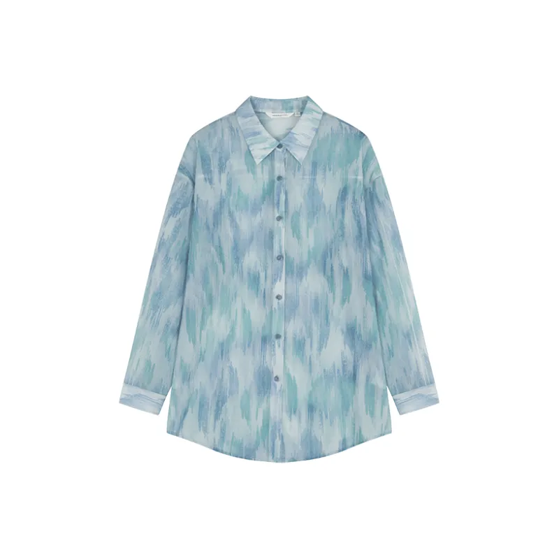 Mo Han Yi Mei Shirt Women's Blue-0