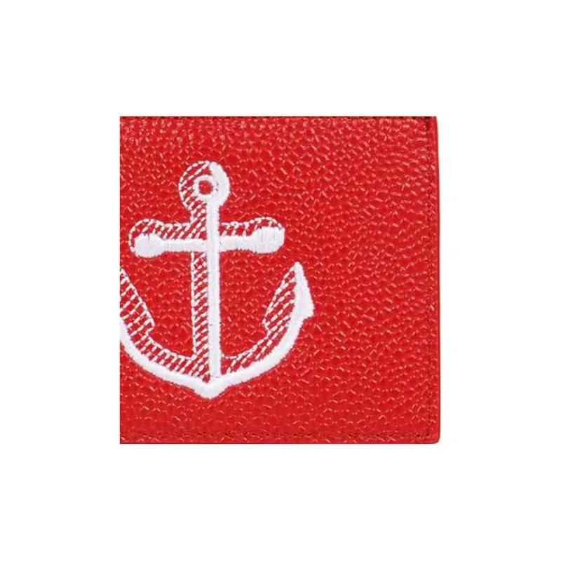 THOM BROWNE Logo Printed Striped Card Holder-3