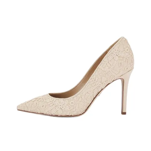 SAM EDELMAN Hazel Pump Slim Heel High Heels 9.5cm Women's Beige