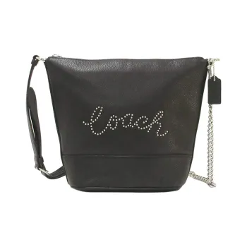 COACH Paxton Leather Hobo Bag Shoulder Bag Crossbody Bag Small Size Women's Black