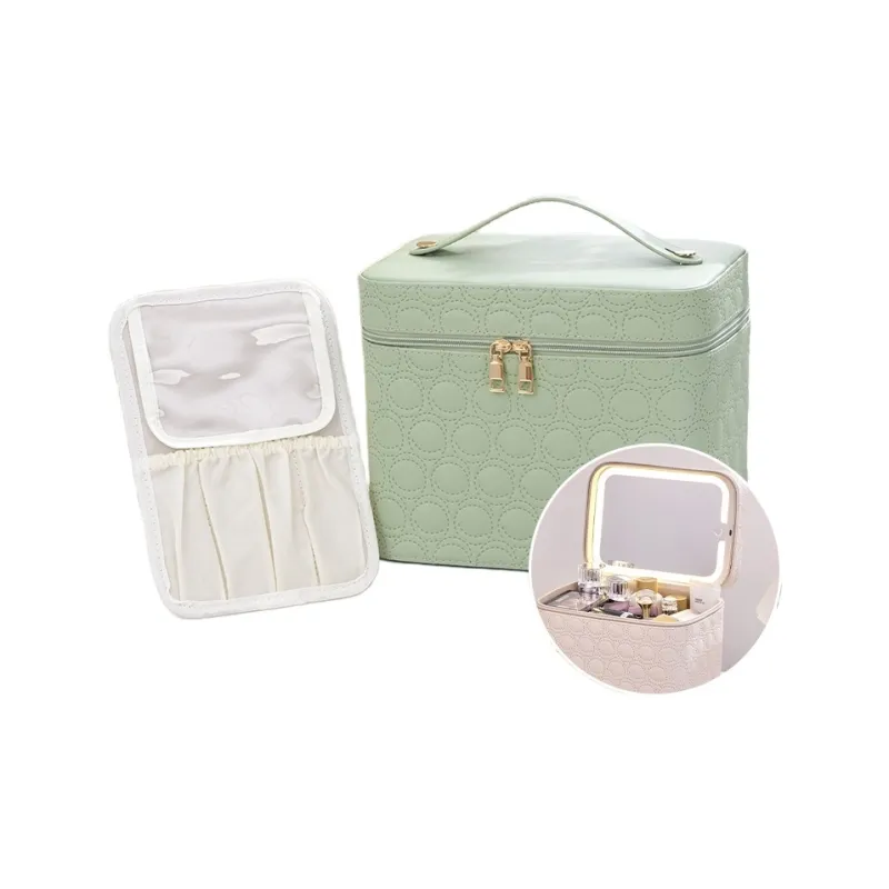 MUYAXUAN Portable Cosmetics Double Layer Storage Bag Box-6