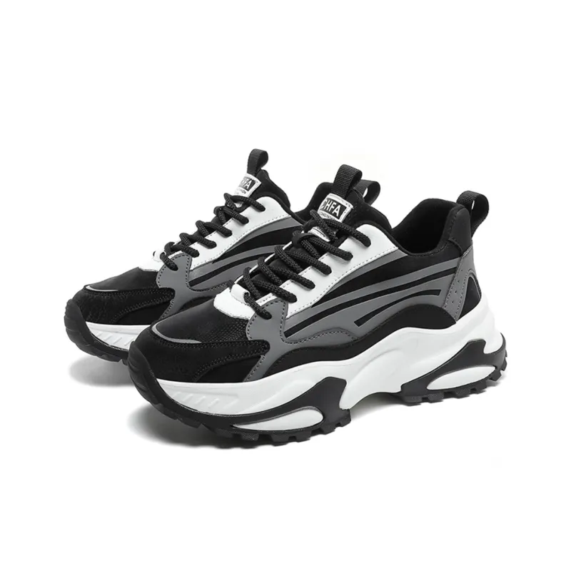 Colorful Creations Slip Resistant, Abrasion Resistant, Breathable, Height Increasing Low Top Chunky Sneakers Unisex-1