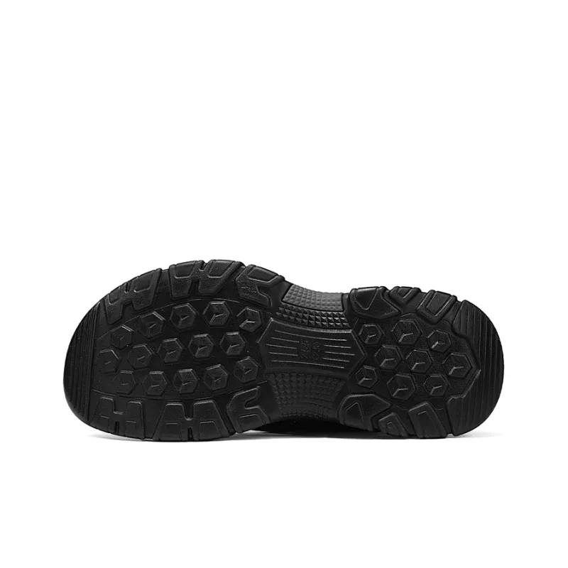 Warrior Anti Slip Wear Resistant River Trekking Shoes Men's Black Silver-5