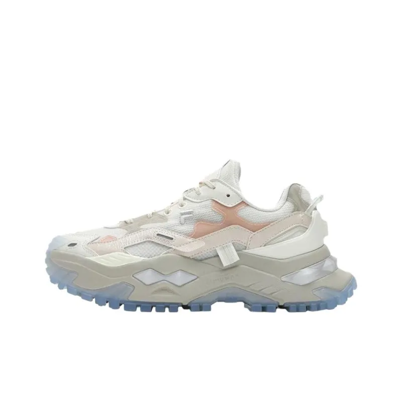 FILA FUSION BIANCO Anti Slip Wear Resistant Low Top Casual Shoes Women's Ecru-0