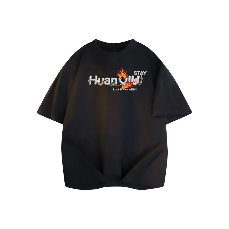 HUANQIU Short Sleeved T Shirts Unisex-1