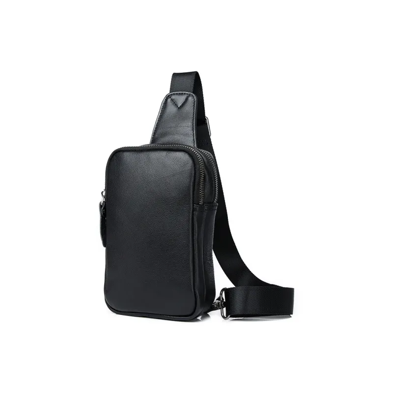 VANDEE Cow Leather Sling Bag Regular Men's Black-0