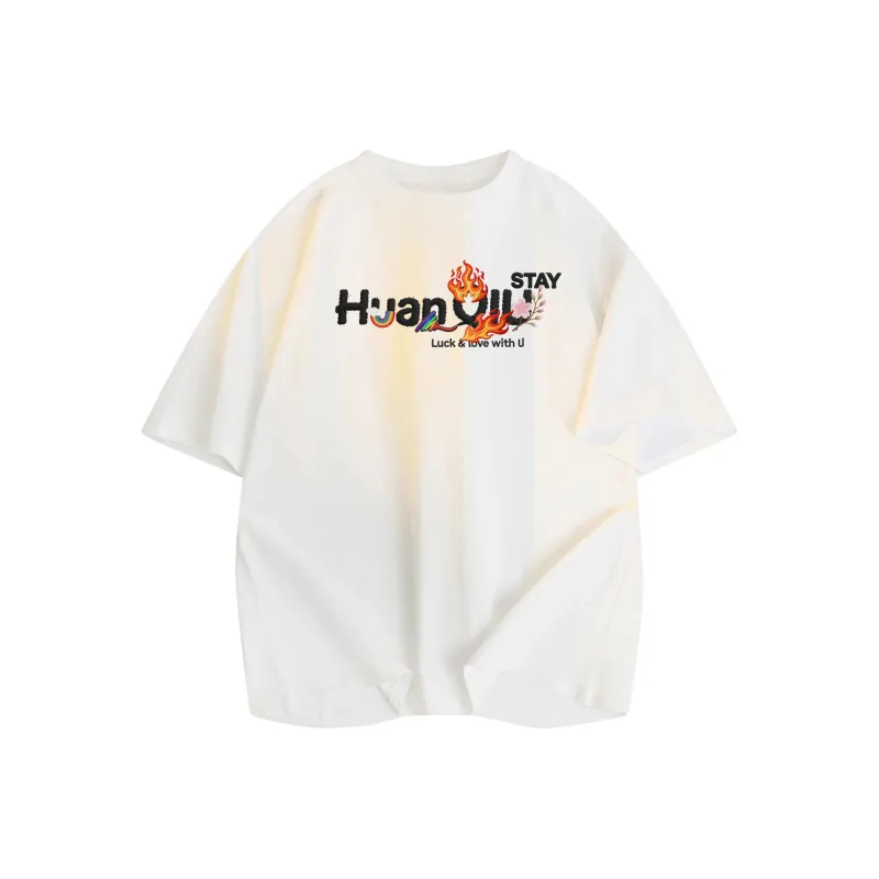 HUANQIU Short Sleeved T Shirts Unisex-5
