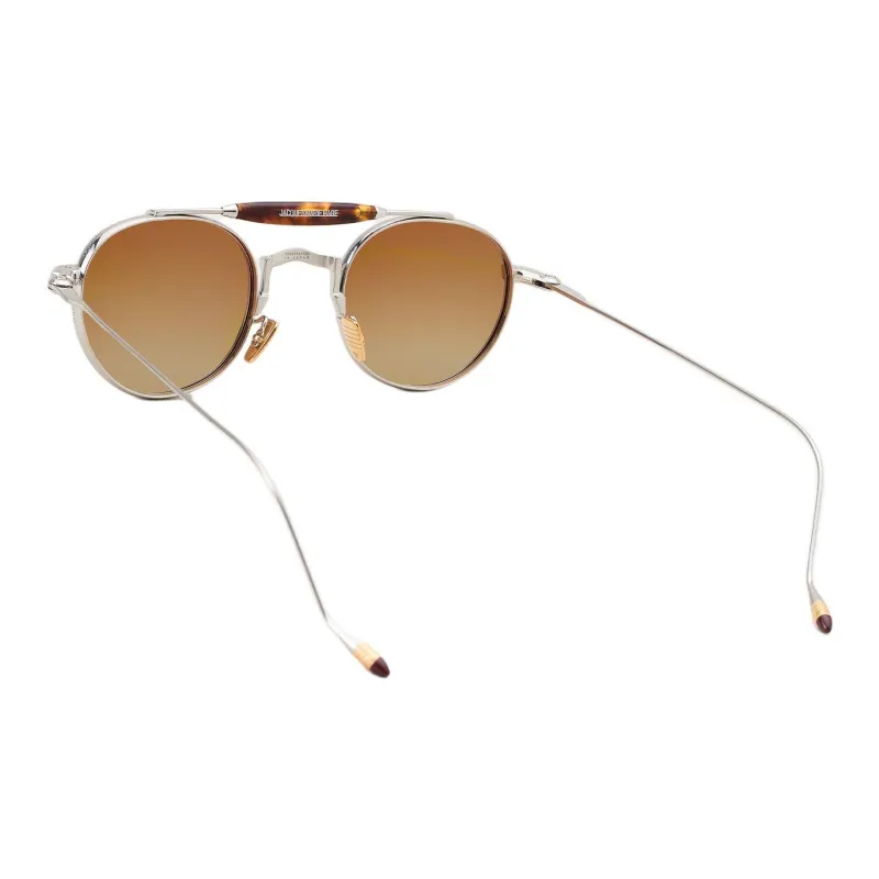 JACQUES MARIE MAGE Acetate Β Titanium Aviator Sunglasses Unisex Silver-5