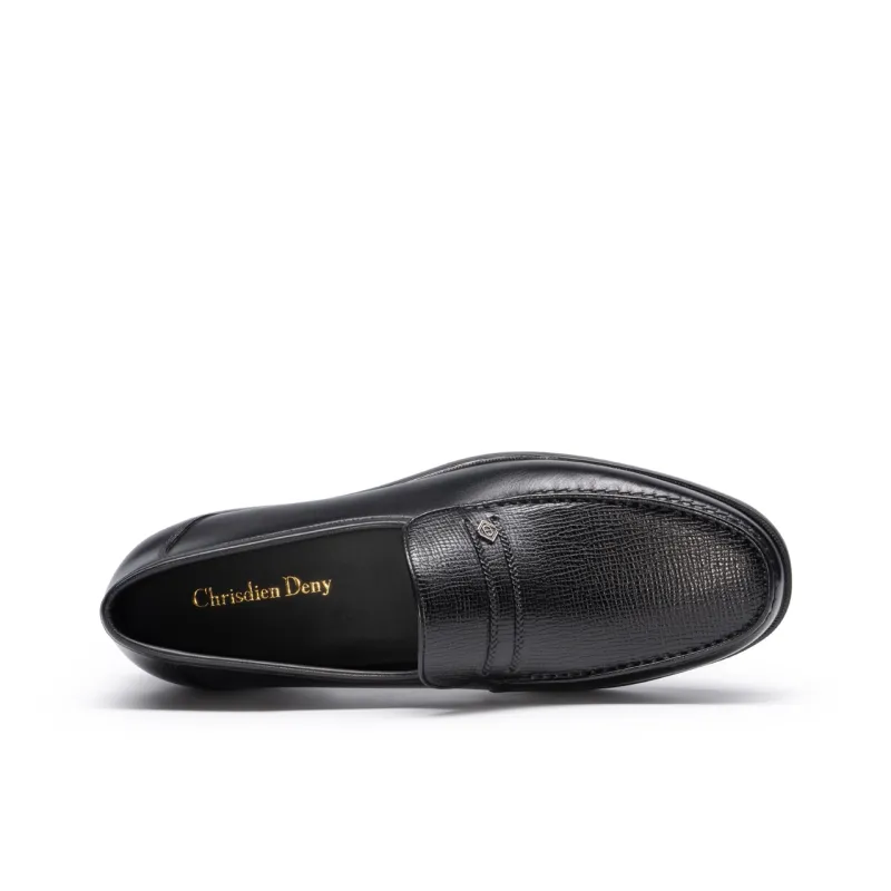 Chrisdien Deny Loafers 3CM Men's Black-3