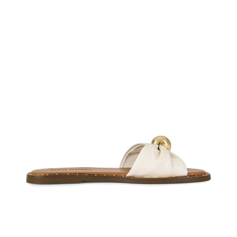 STEVE MADDEN Abrasion Resistant Slide Slippers Women's White-1