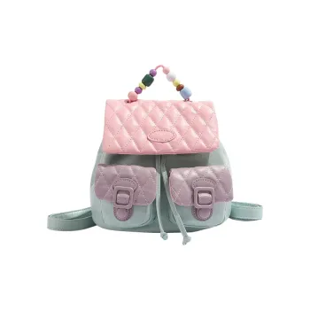 MARKANGARO PU Backpack Women's Pink Green Multicolor