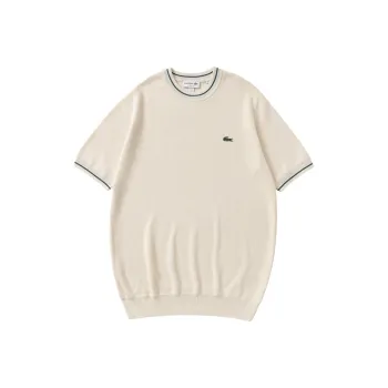 LACOSTE T Shirts Men Ecru