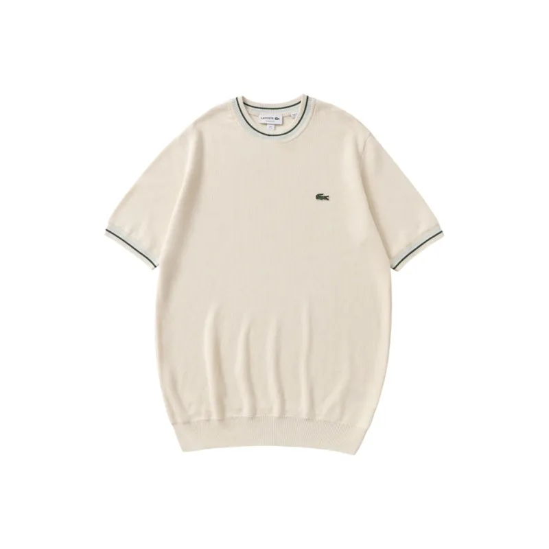 LACOSTE T Shirts Men Ecru-0