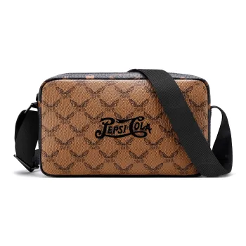 Pepsi PVC Crossbody Bag, Shoulder Bag Regular Unisex Cognac