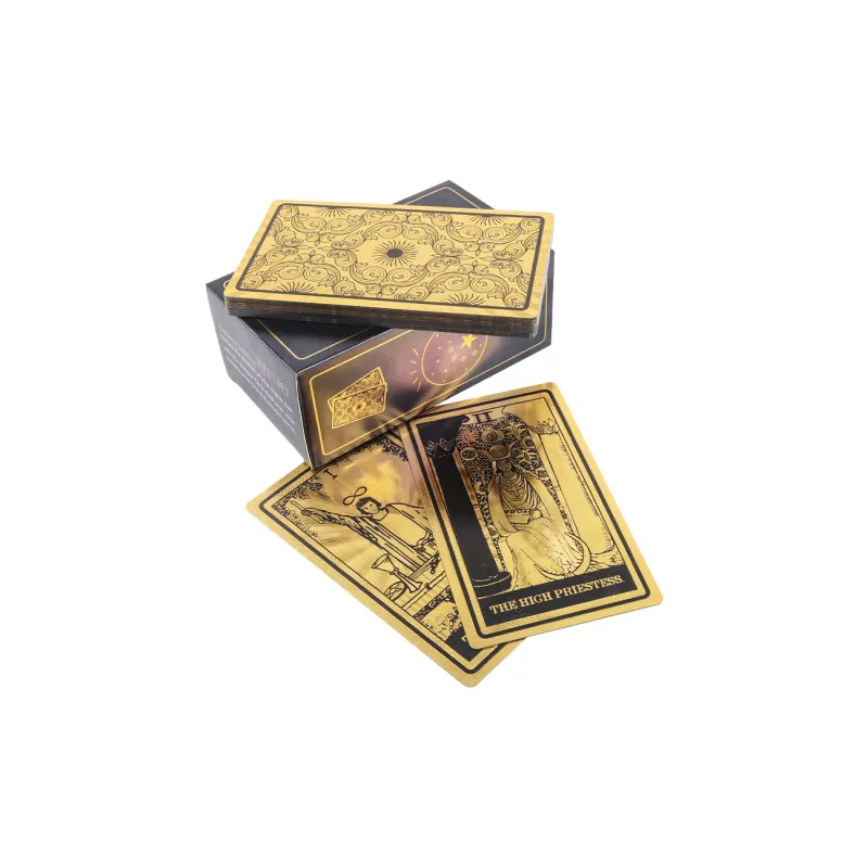 JINBANG Wite Tarot Collection, Gold Foil PVC Waterproof, Tarot Board Games-47