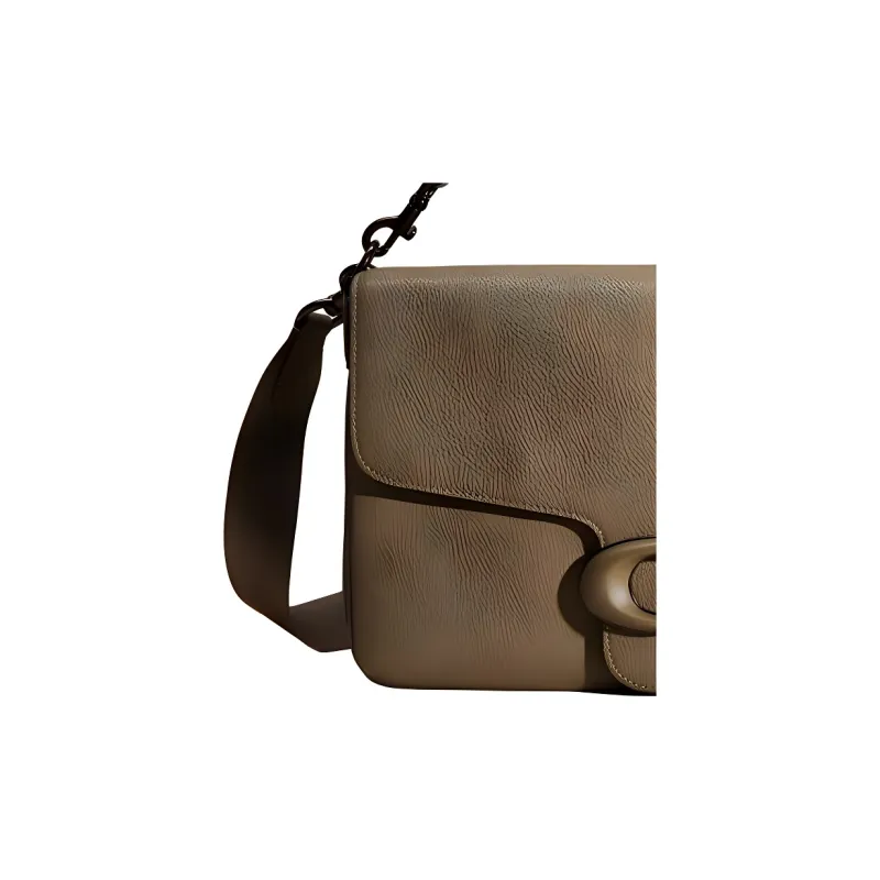 COACH Tabby Pebbled Leather Messenger Bag, Shoulder Bag, Crossbody Bag, Handbag Tubas Women's Army Green-3