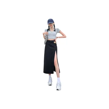 YINLEI Denim Long Skirt Women's