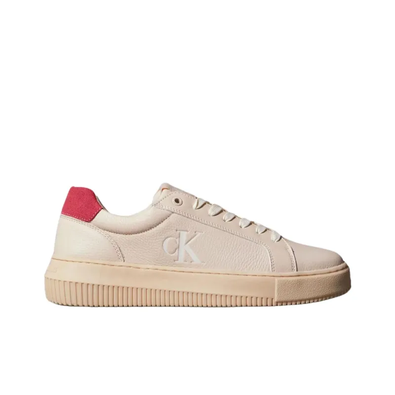 CKJ CALVIN KLEIN JEANS Low Top Skateboard Shoes Women's Pink-1