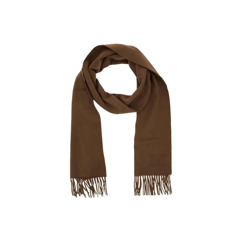 MaxMara Cashmere Knit Scarves Women's Umber-1