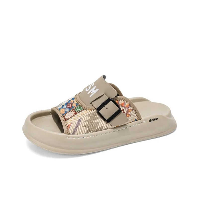 BAKE Quiet Slip Resistant Cushioning Slide Slippers Men's-0
