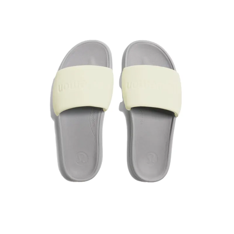 Lululemon Restfeel Slide Slip Resistant Abrasion Resistant Slide Slippers Women's Light Beige Green-3