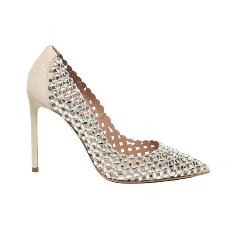 AQUAZZURA Slim Heel High Heels 10.5cm Women's Beige-1
