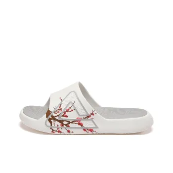 PEAK State Pole Classic Drag Quiet Slip Resistant Abrasion Resistant Slide Slippers Unisex Ivory/Gray