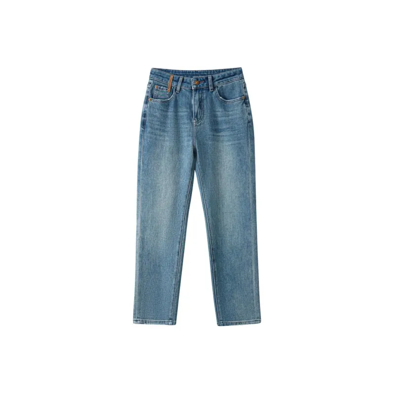 SHUXI Jeans Women's Active Middle Basket-0