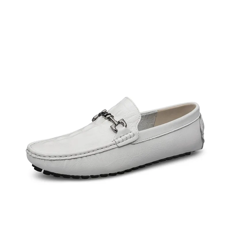 British Knights Gommino Loafers Men's White-1
