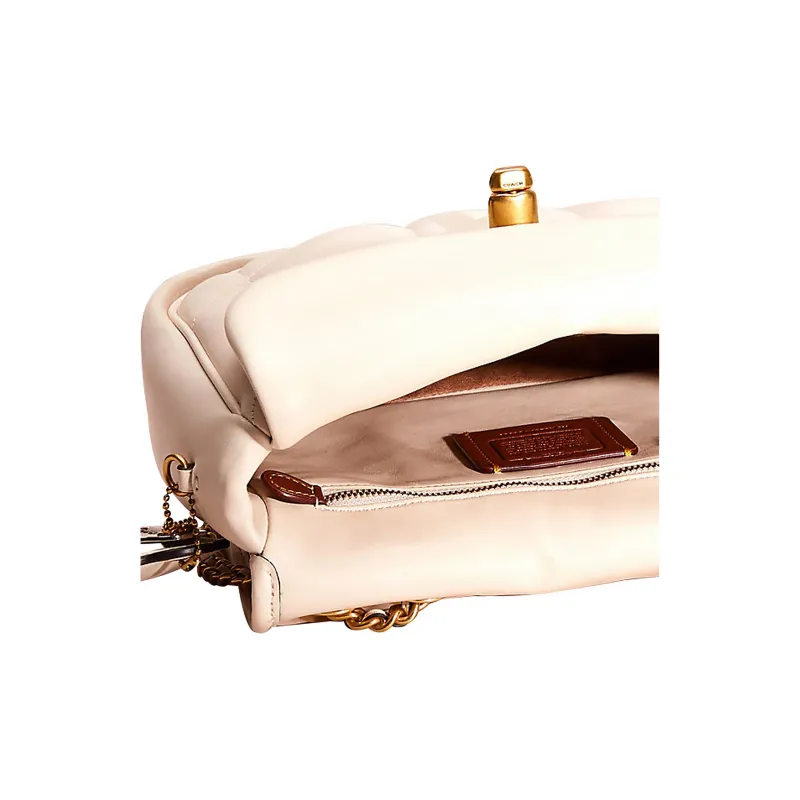 COACH Pillow Nappa Leather Portable Crossbody Bag, Shoulder Bag Women's White-3
