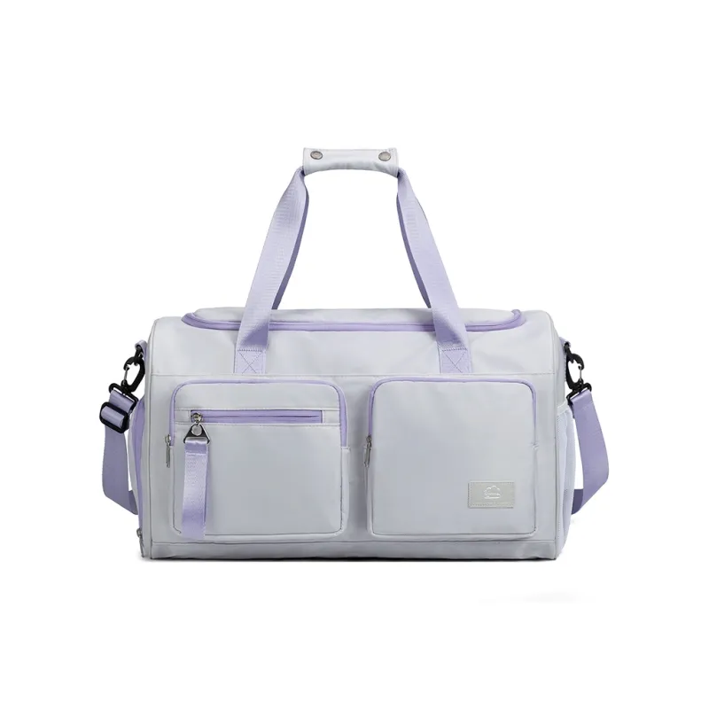 COWBONE Fabric Travel Bag 34L Unisex Gray Purple-1