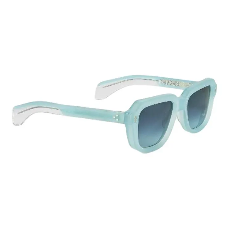 JACQUES MARIE MAGE Acetate Round Sunglasses Men's Blue-1