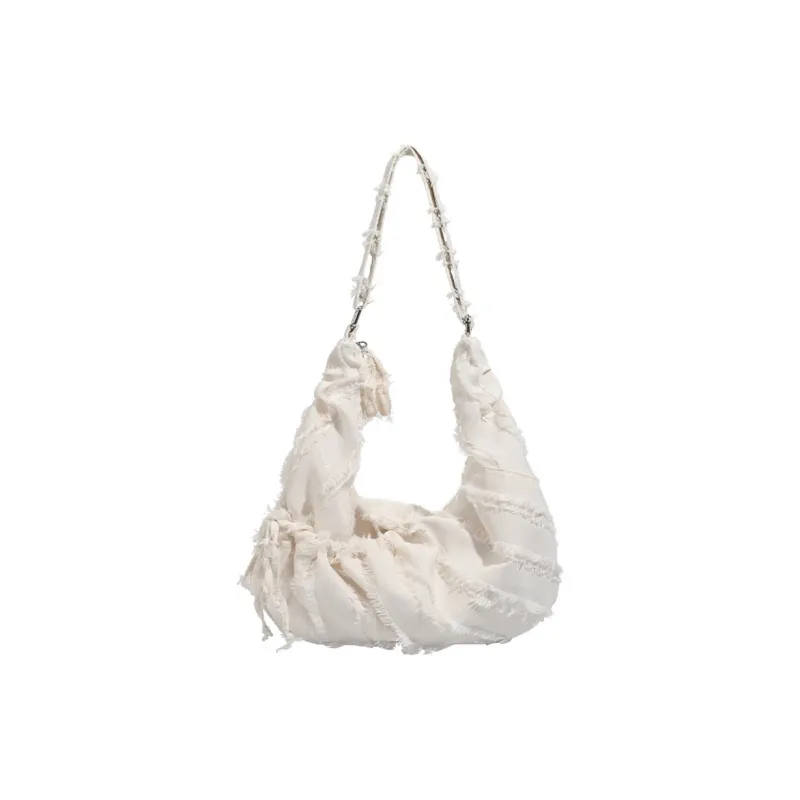 UNITE STAR Canvas Bag, Shoulder Bag Women's White/Blue-0