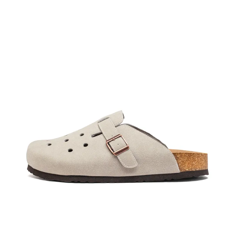 JOSINY Rubber Sole Cork Sole Closed Toe Slippers Men's-0