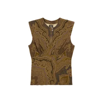 DOUBLE RL Tank Top Women's Gold Brown