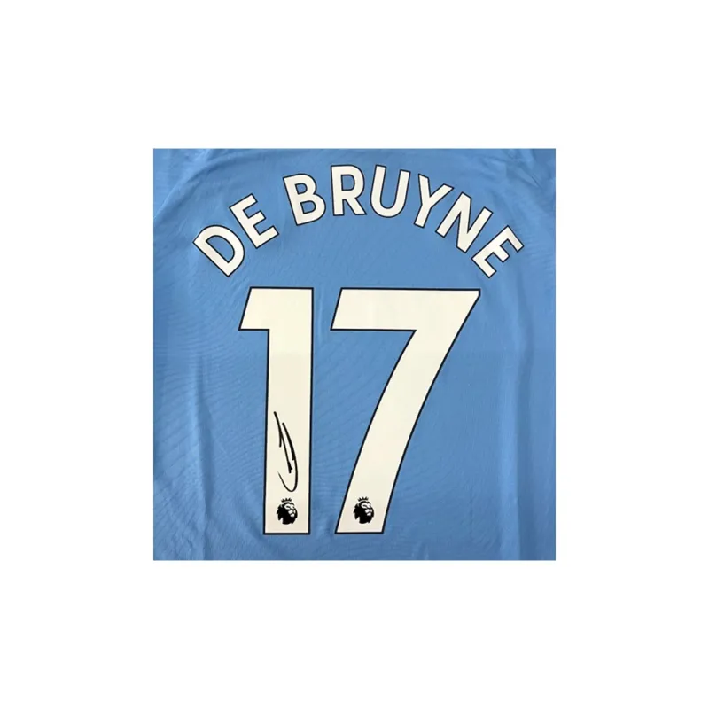 Three For Manchester City Team Jersey Exquisite Mounting, Outer Frame Approx. 65x85cm-3