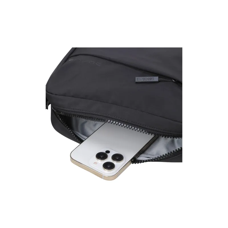 DESCENTE Polyester Crossbody Bag, Shoulder Bag Medium Size Unisex Black-7
