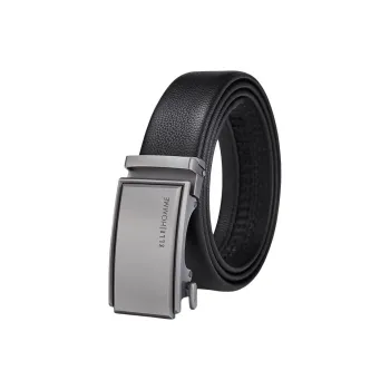 ELLE HOMME Top Grain Cow Leather Belts Men's Width 3.5CM