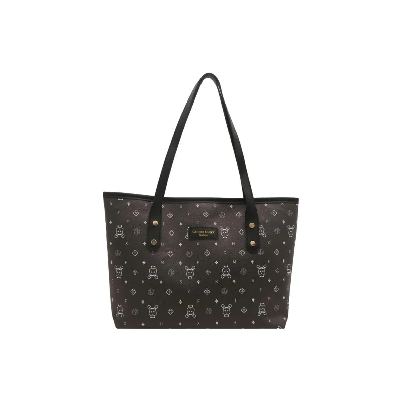 TOUTSEUL YOLO PU Tote Bag, Shopping Bag, Shoulder Bag Women's Blue/Pink/White/Black-5