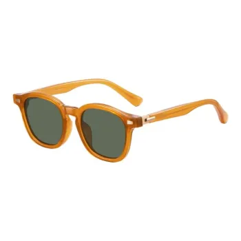 CAPONI Plate Frame Square Sunglasses Unisex Multicolor