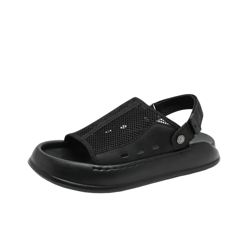 MOMGOG Beach Sandals Men Sand/Black-7